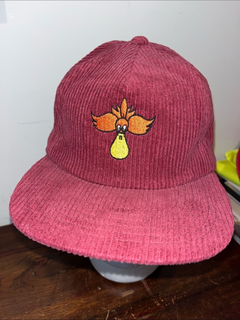 Madewell Burgundy Red Flying Duck Corduroy Baseball Snapback Urban city Cap Hat